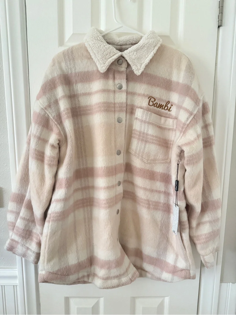 Disney x Forever21 Bambi Plaid Flannel Jacket, Size L - Picture 5 of 6